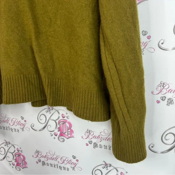 Banana Republic sweater wool gold Olive Sweater buttons warm winter wools - Picture 3 of 8